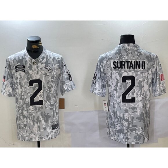 Mens Youths Kids Womens 2 Pat Surtain II Salute to Service Stitched Jersey
